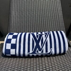Louis Vuitton Graphical Beach Towel Blue & White